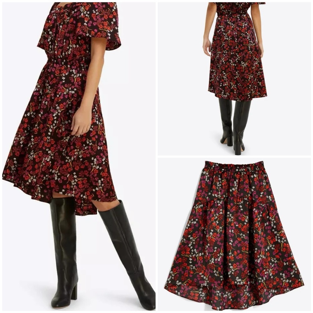 DRAPER JAMES Waterfall Skirt in Ribbon Flower
